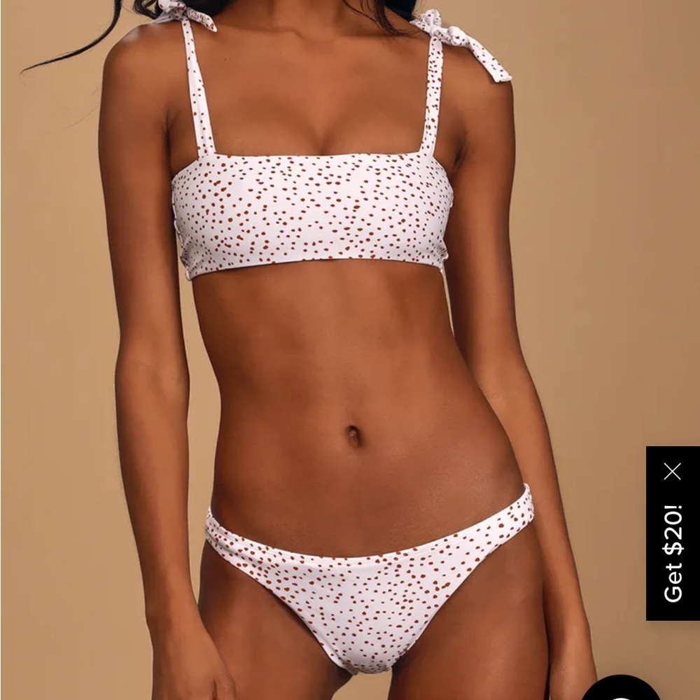 Charlie Holiday Dune White Pebble Print Bikini